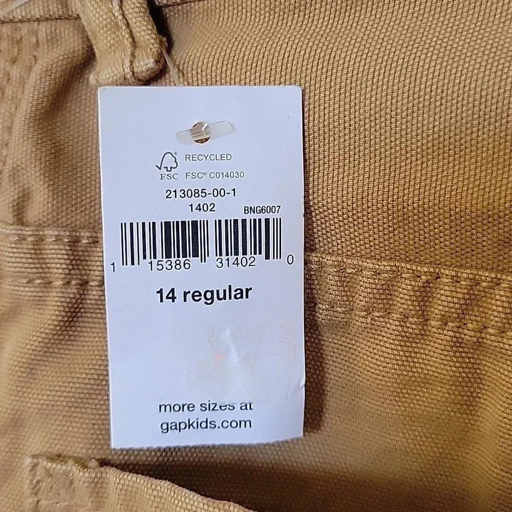 GAP Boys Brown Frayed Hem Shorts Casual Summer Vacation - Size 14